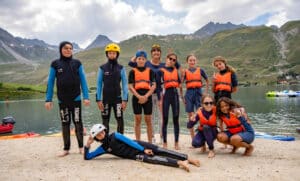 Sorttie à la base nautique de Tignes
