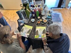 Préparation du marché de Noël