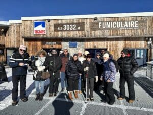 Sortie sur le glacier en hiver